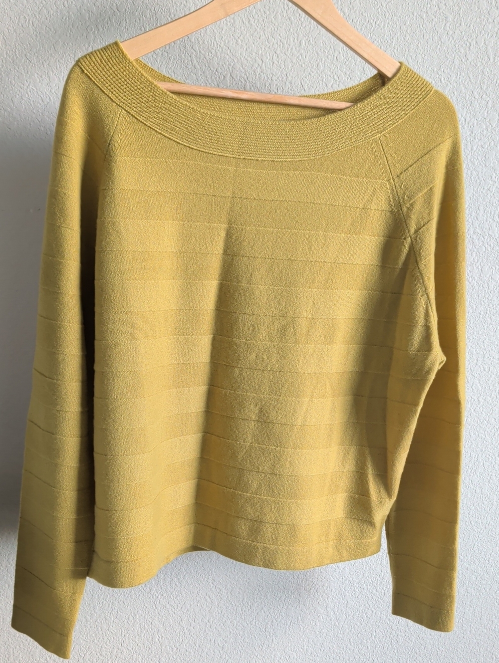 Women's Boatneck Knit Sweater - Yellow